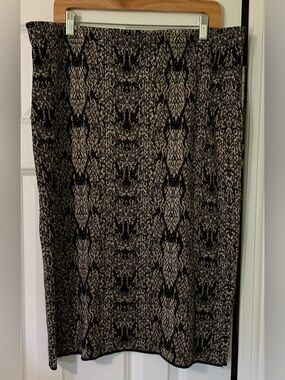 NWT Reptile Print Gold Black Tan Skirt Worthington Straight Pencil